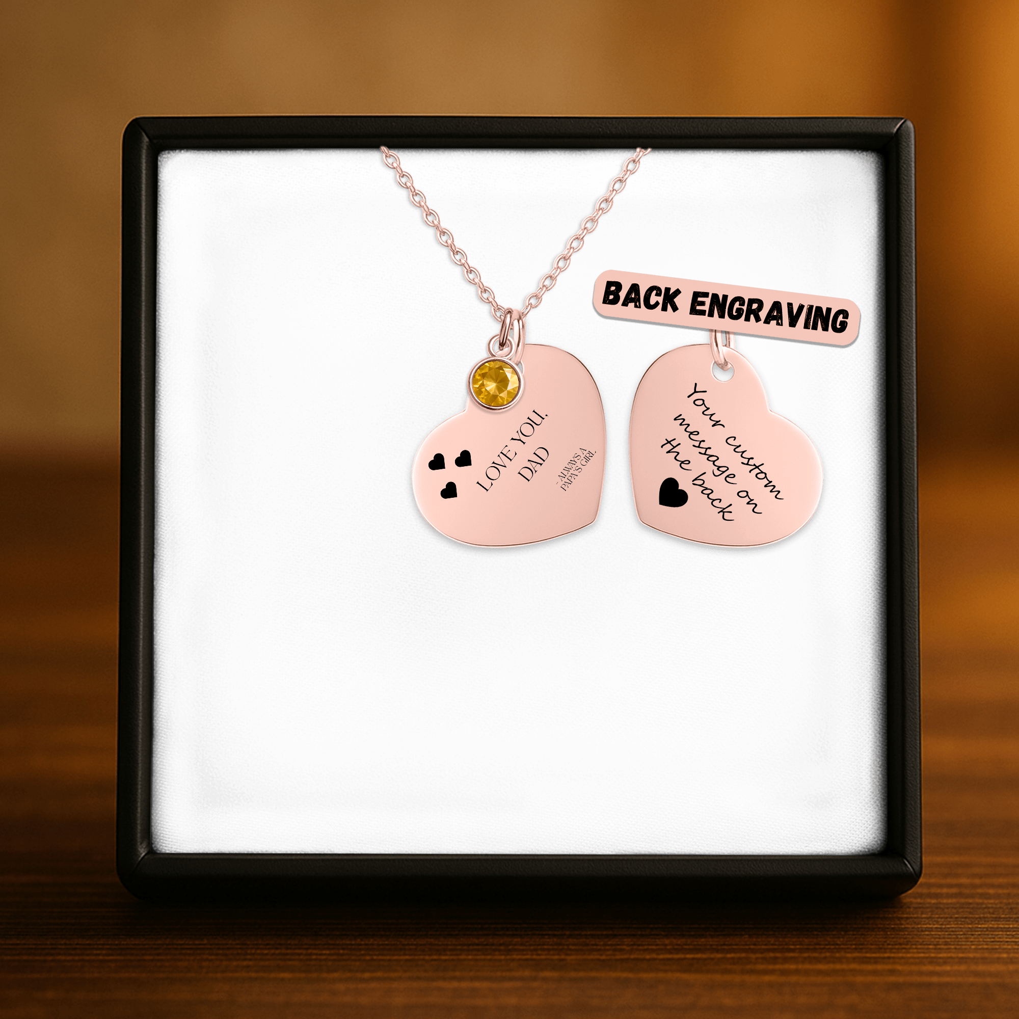 Papa's Girl Gift Necklace to Dad
