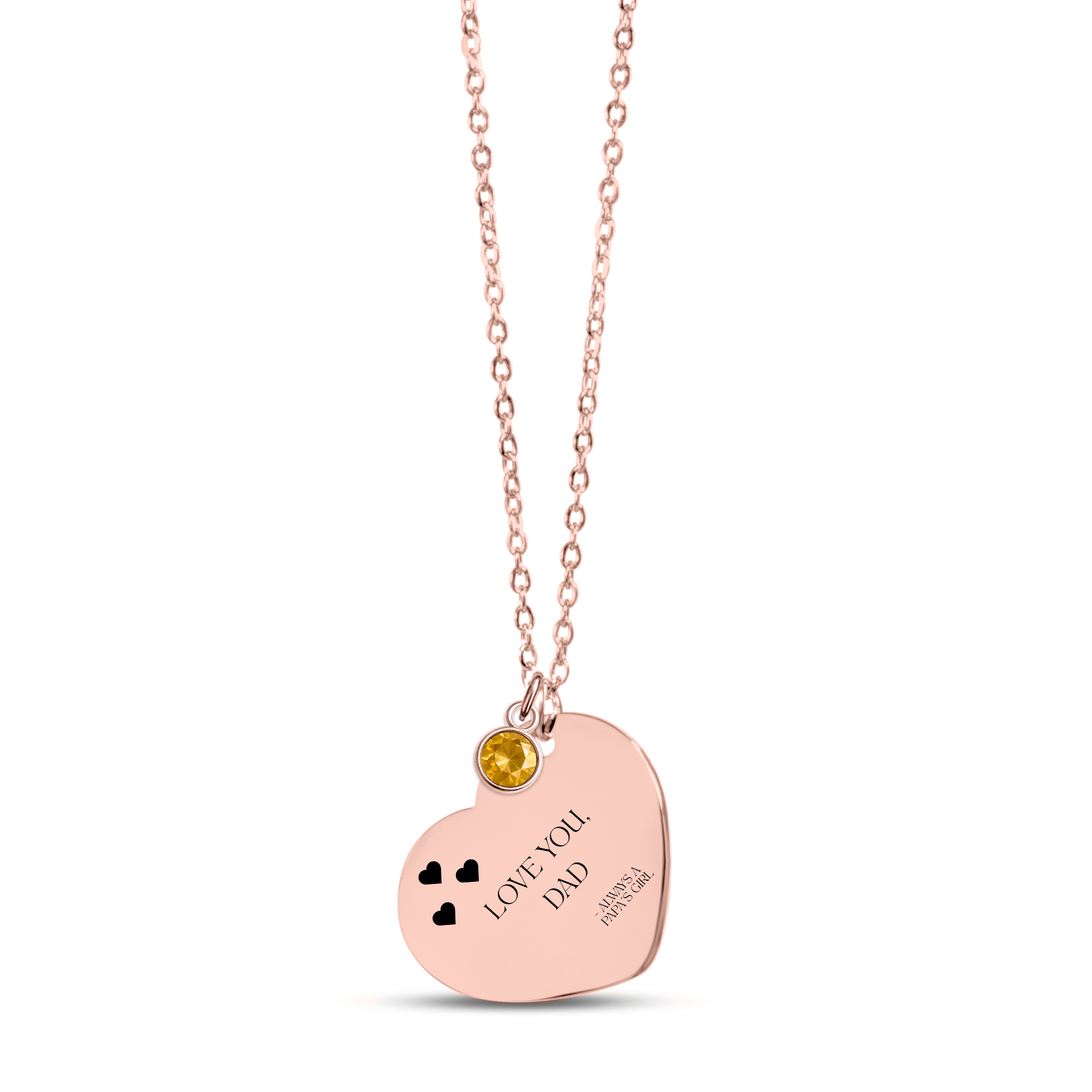 Papa's Girl Gift Necklace to Dad