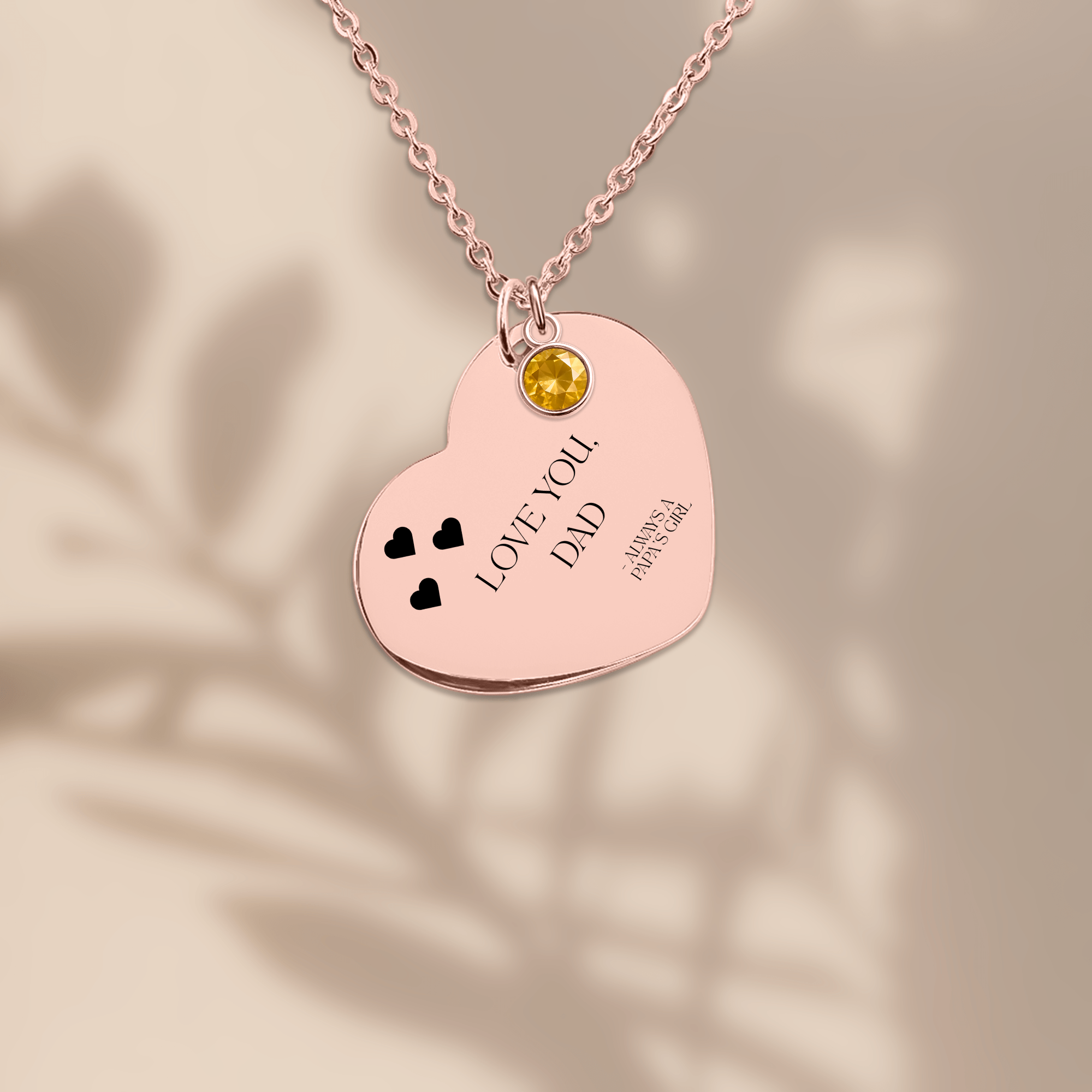 Papa's Girl Gift Necklace to Dad