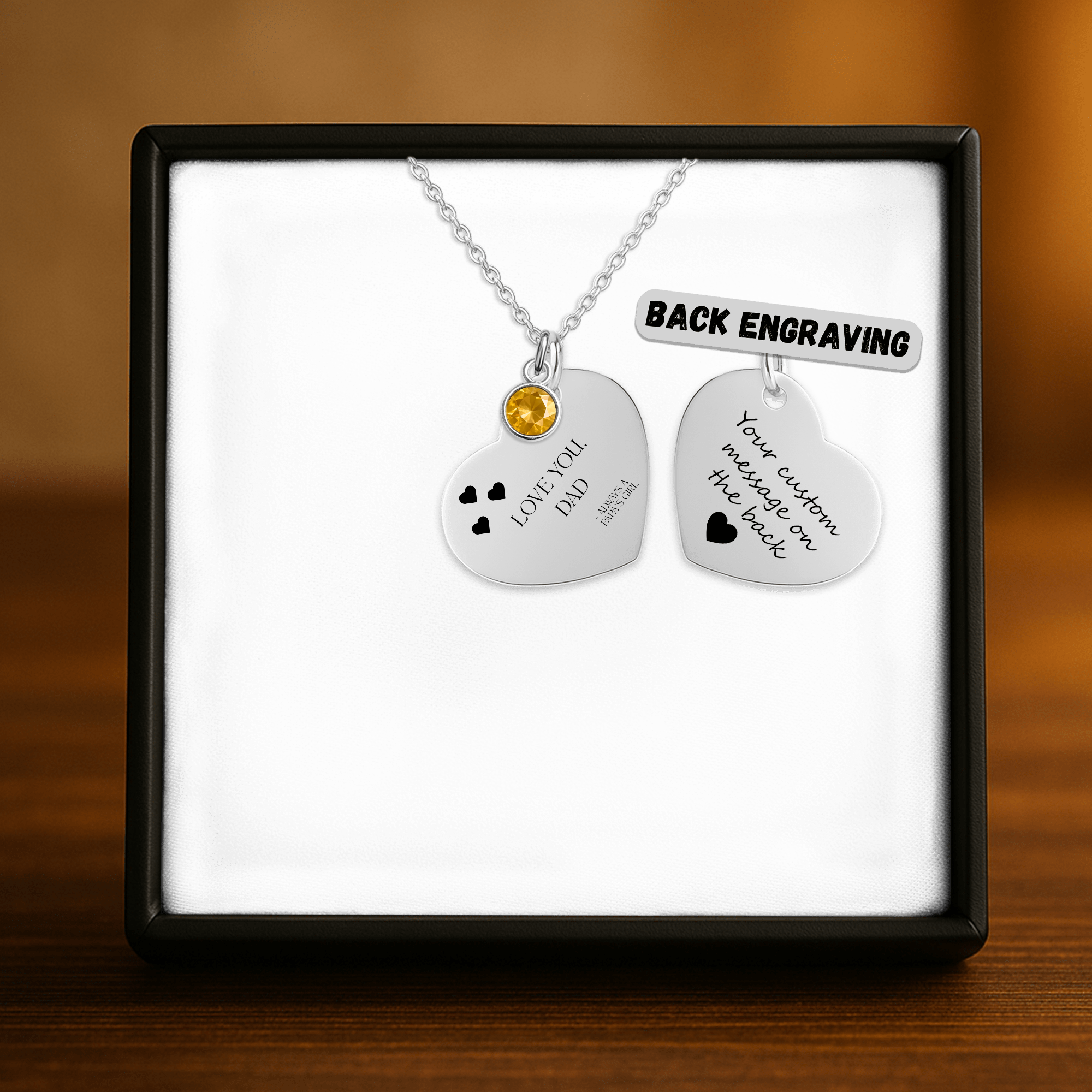 Papa's Girl Gift Necklace to Dad