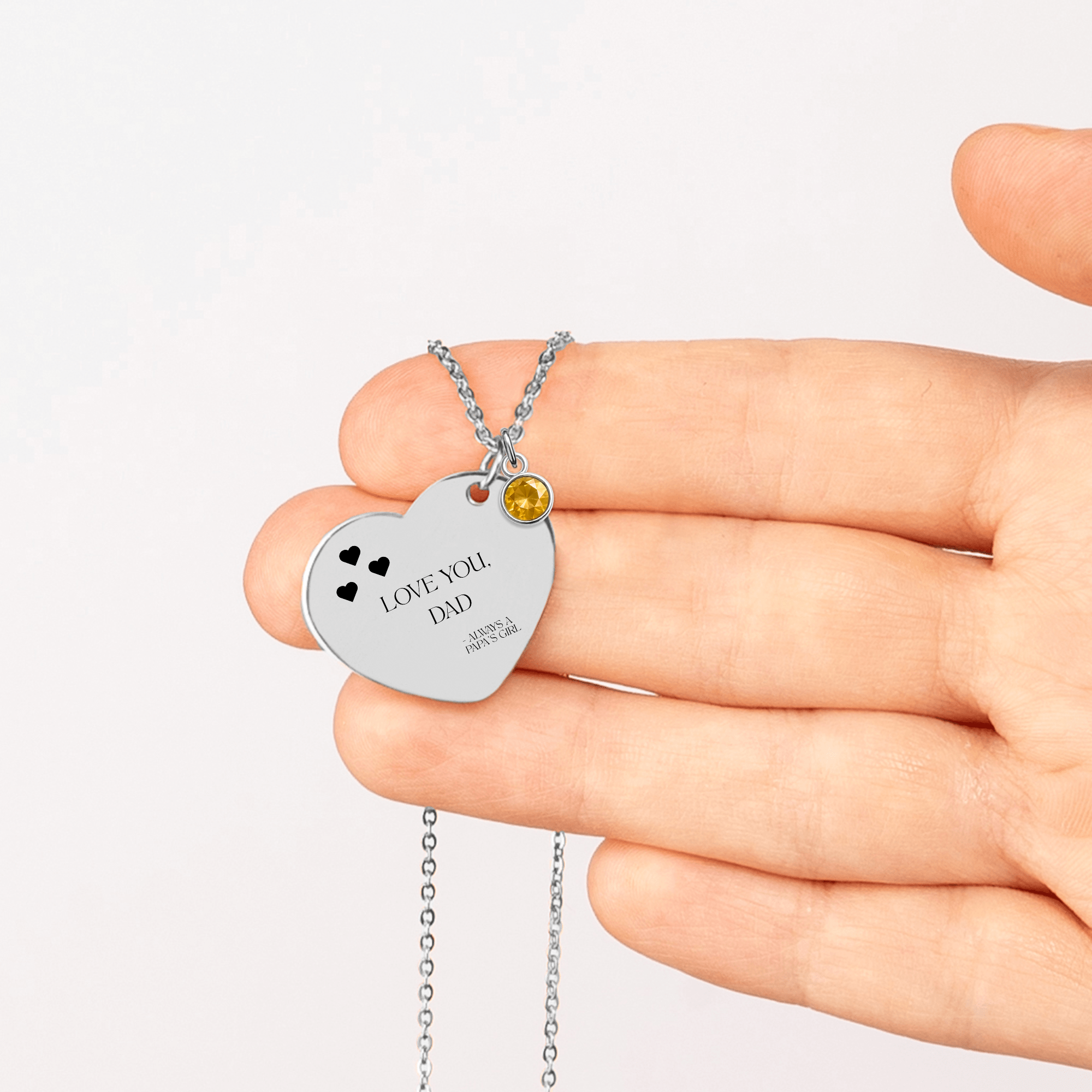 Papa's Girl Gift Necklace to Dad
