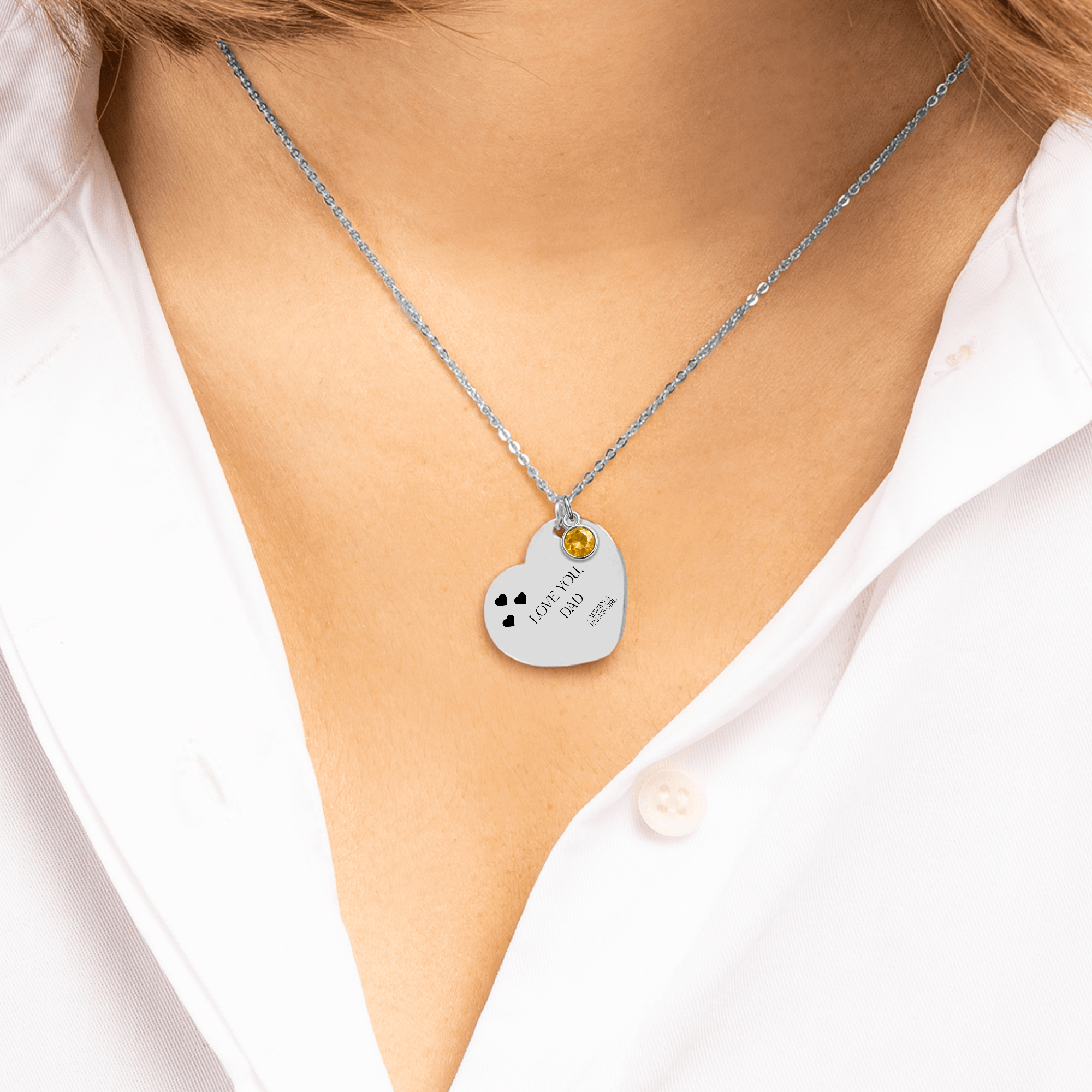 Papa's Girl Gift Necklace to Dad
