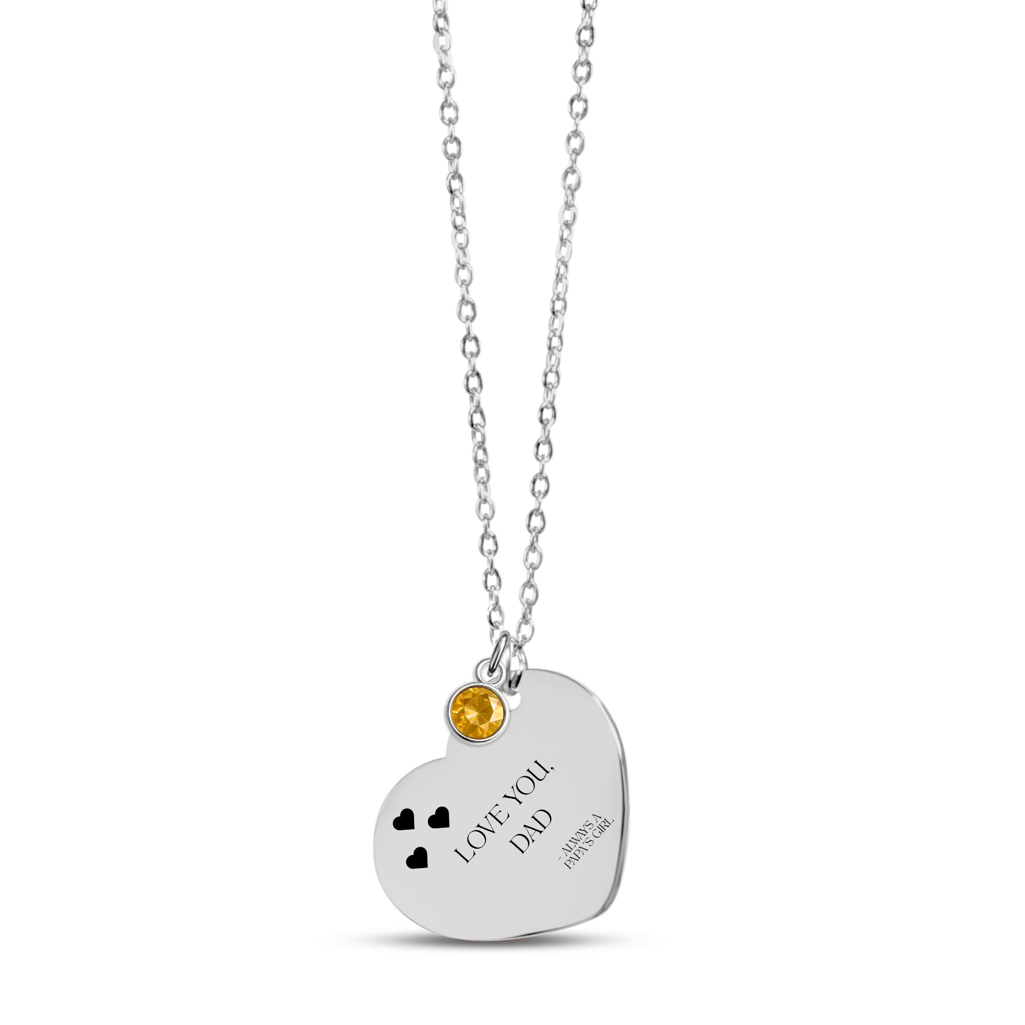 Papa's Girl Gift Necklace to Dad