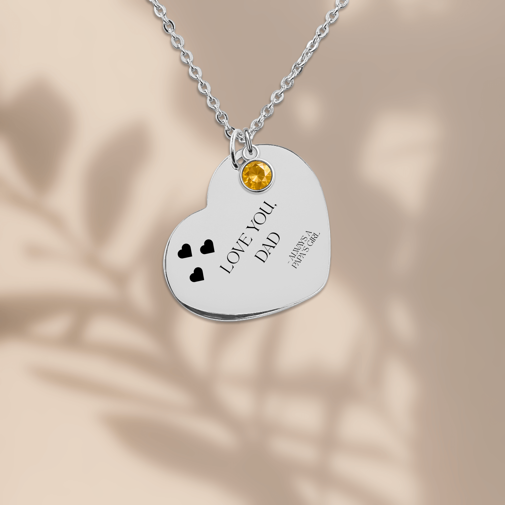 Papa's Girl Gift Necklace to Dad