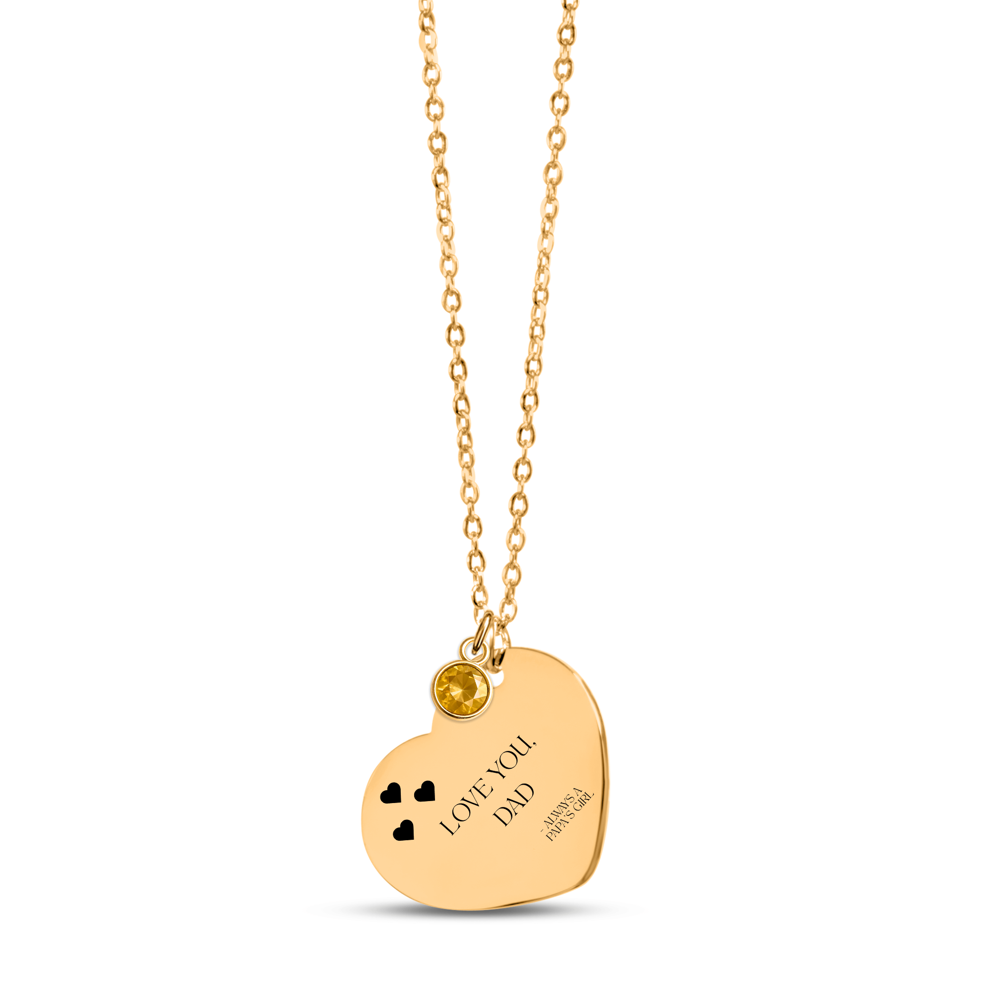Papa's Girl Gift Necklace to Dad