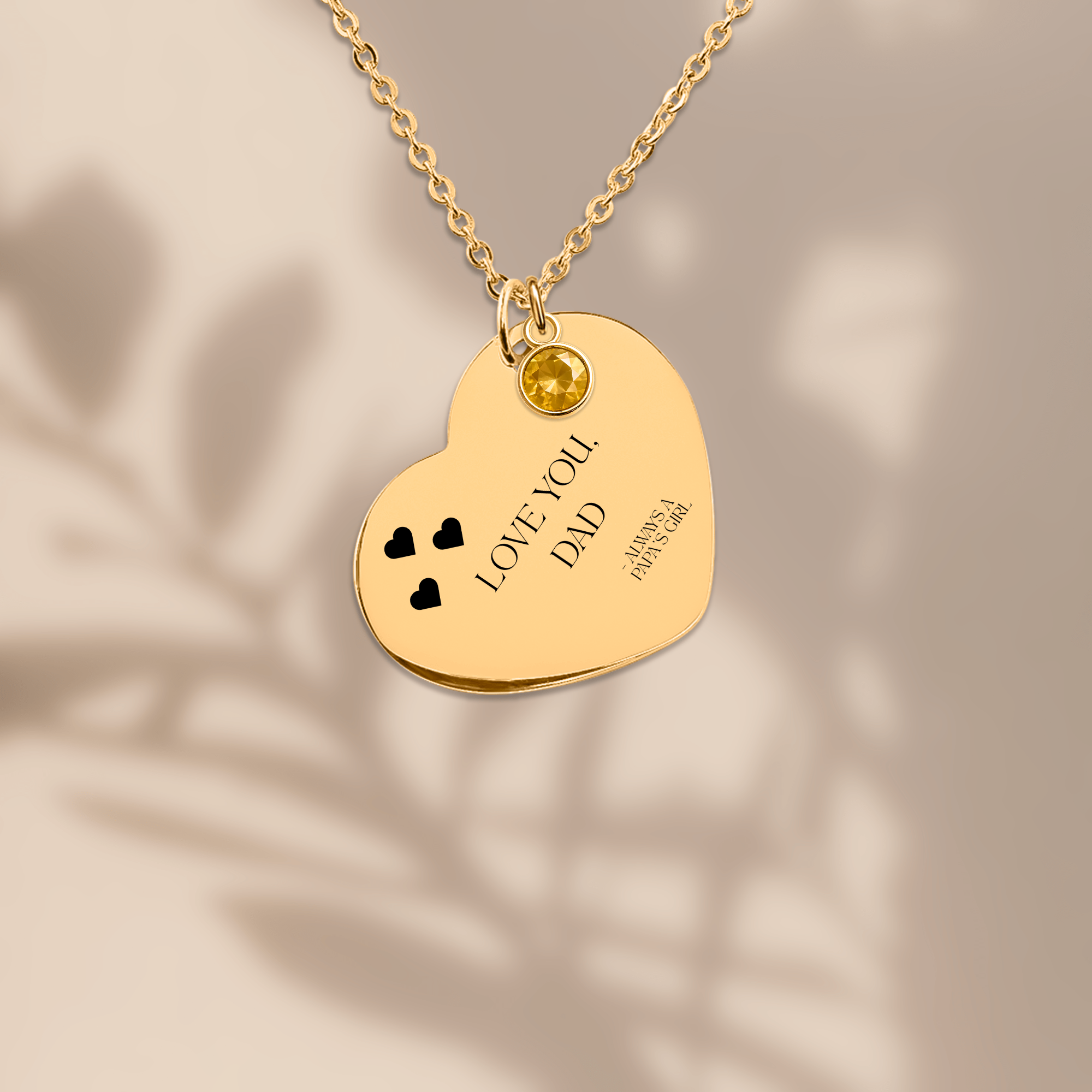 Papa's Girl Gift Necklace to Dad