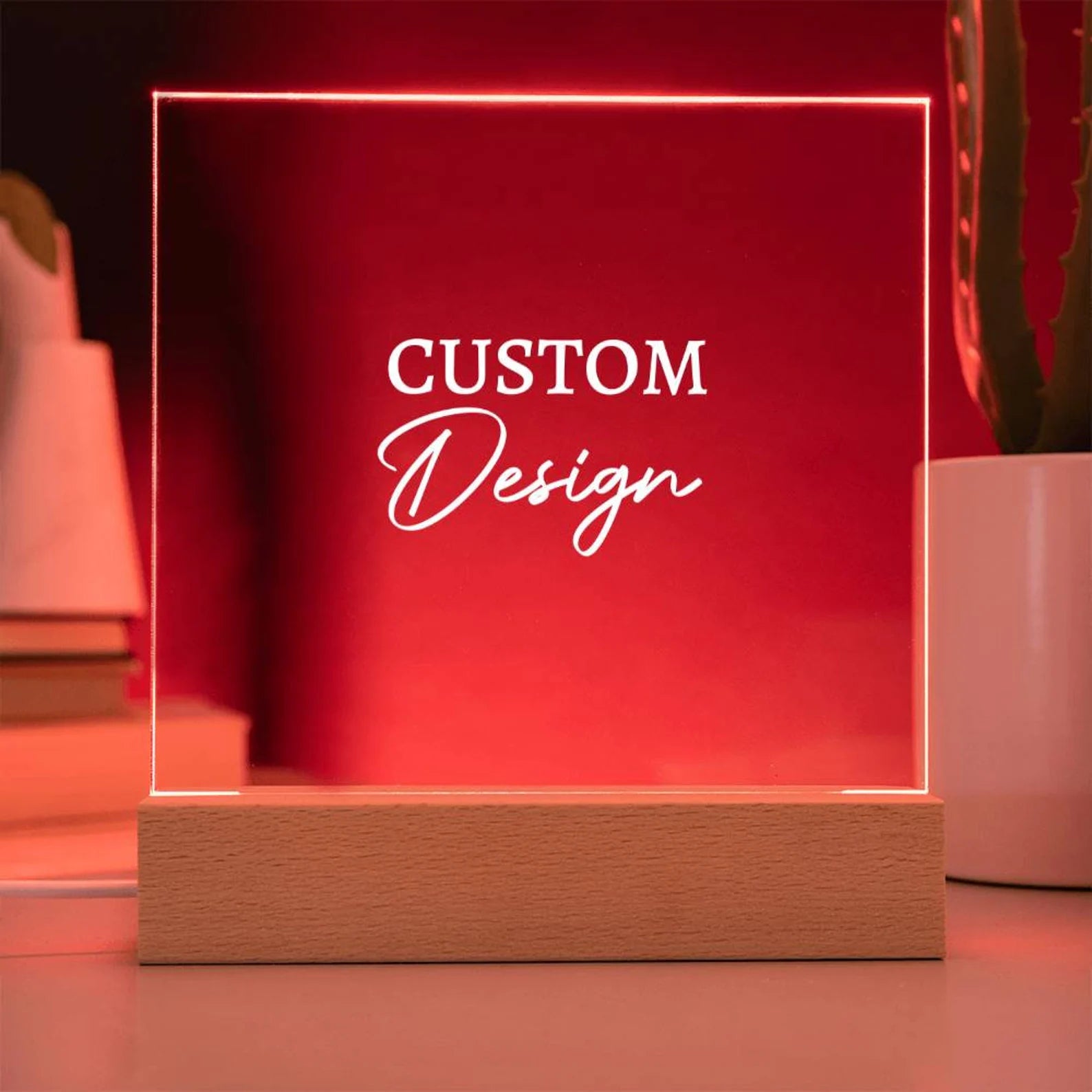 Custom Acrylic Square Plaque with Photo - Gift for Home Decor