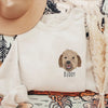 Personalized Pet Face and Name Embroidered Sweatshirt