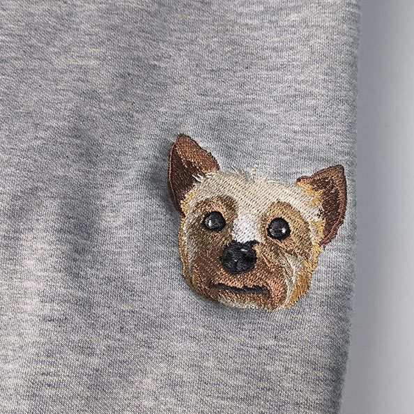 Personalized Pet Face and Name Embroidered Sweatshirt