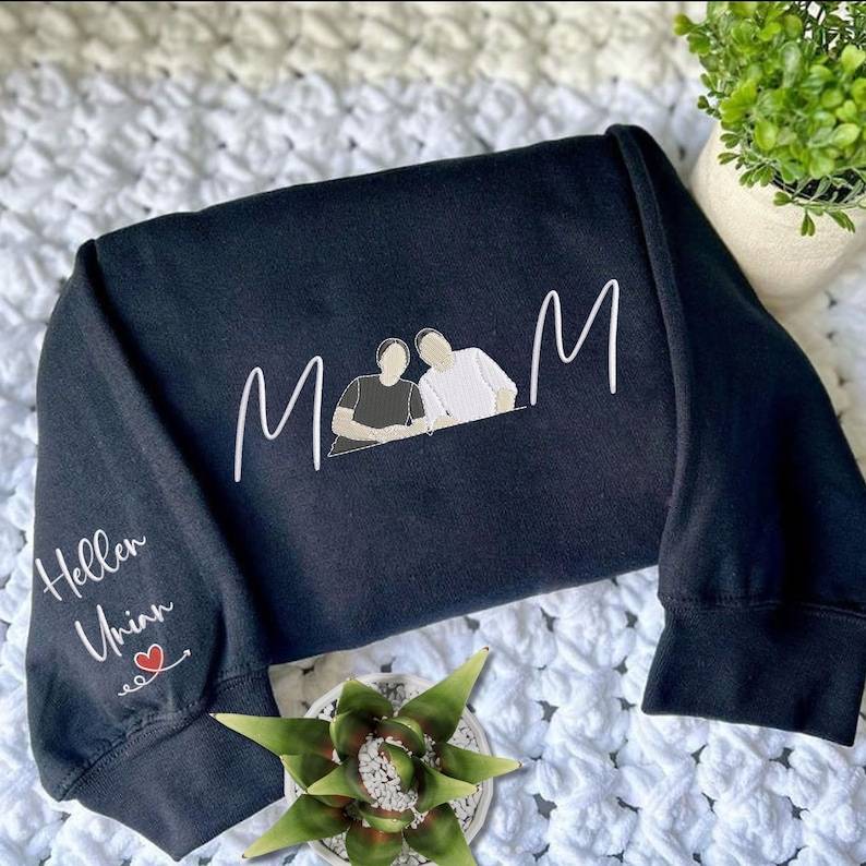 Personalized Embroidered Mama Sweatshirt