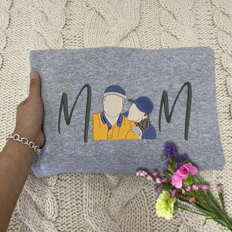 Personalized Embroidered Mama Sweatshirt