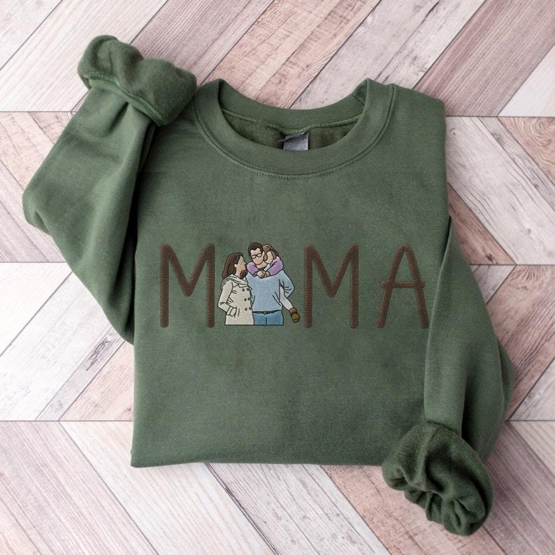 Personalized Embroidered Mama Sweatshirt