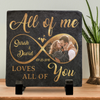 Personalized Square Shaped Stone With Stand - Gift For Husband Wife, Anniversary