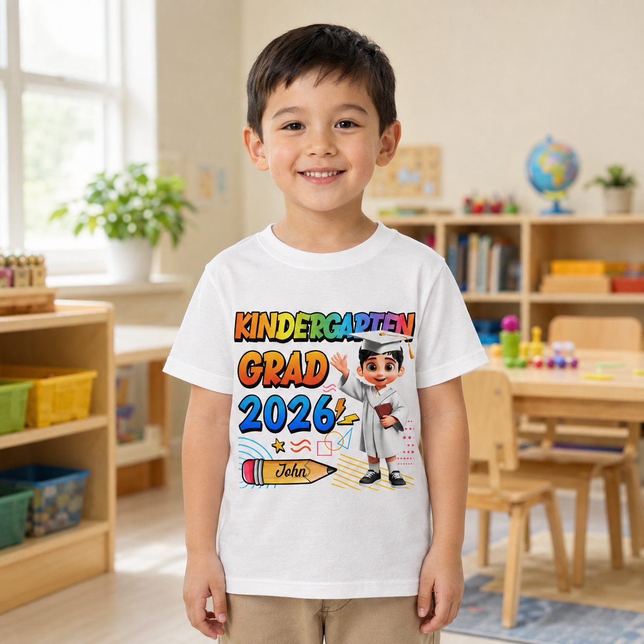 Personalized Preschool & Kindergarten Graduation Shirt