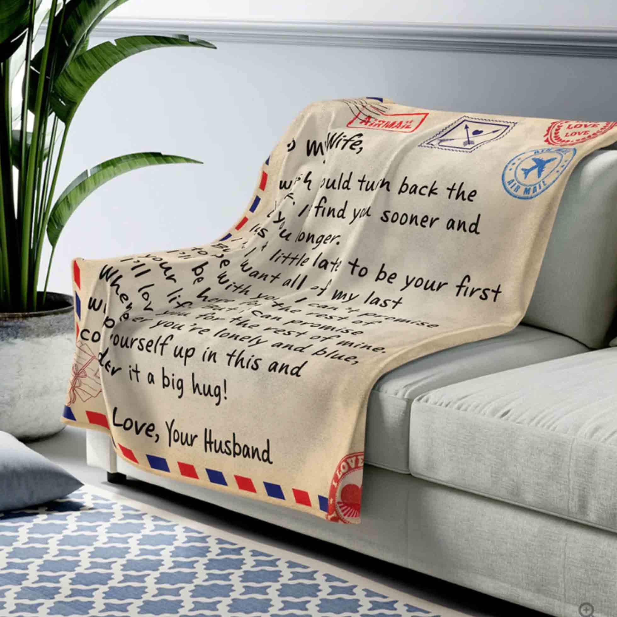 Personalized Love Letter Blanket