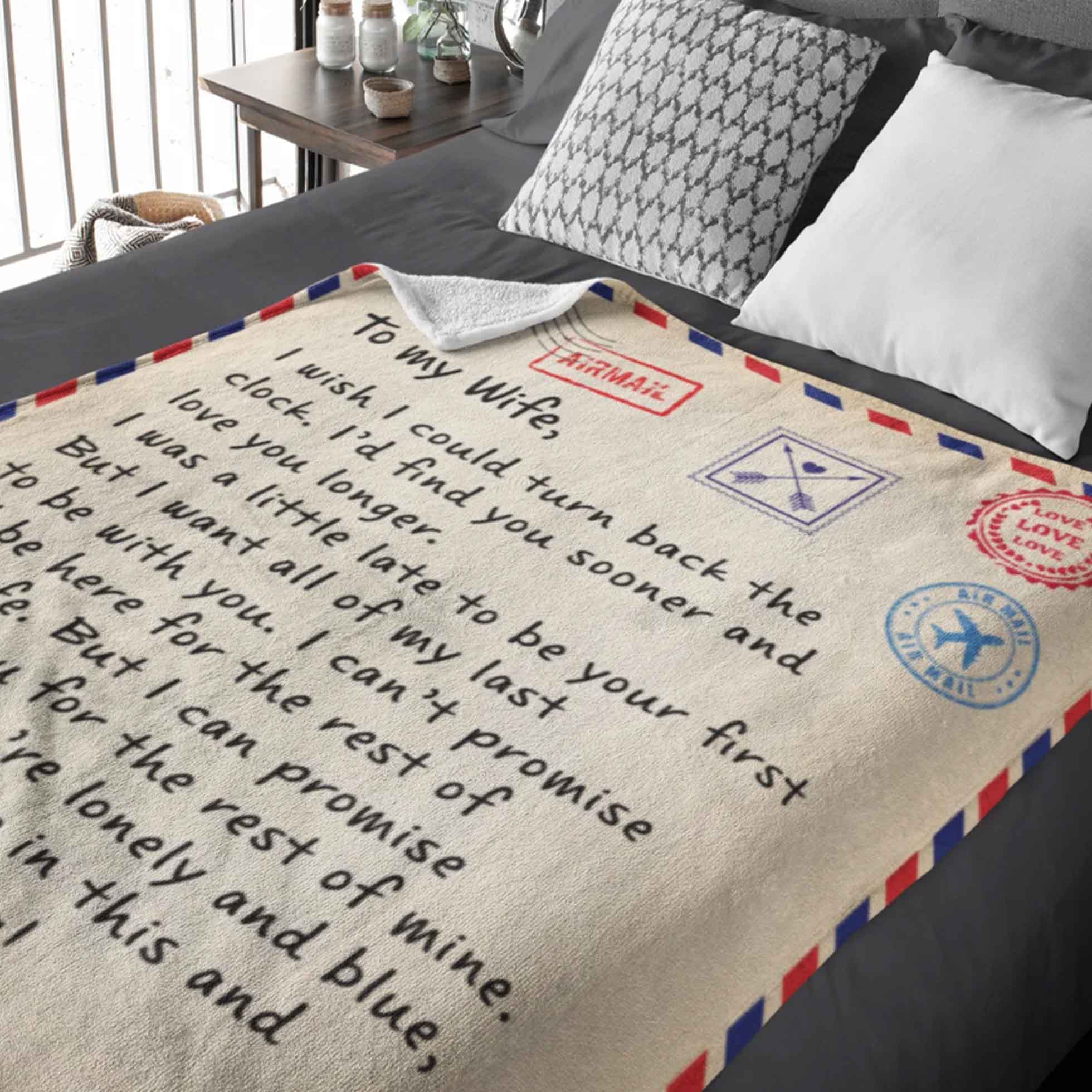 Personalized Love Letter Blanket