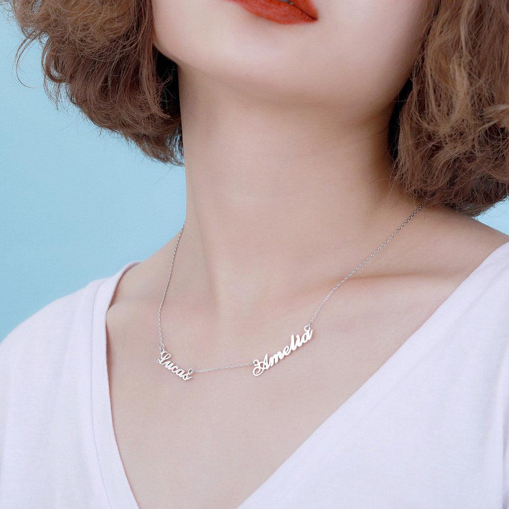 Personalized Double Name Necklace for Gift Upload