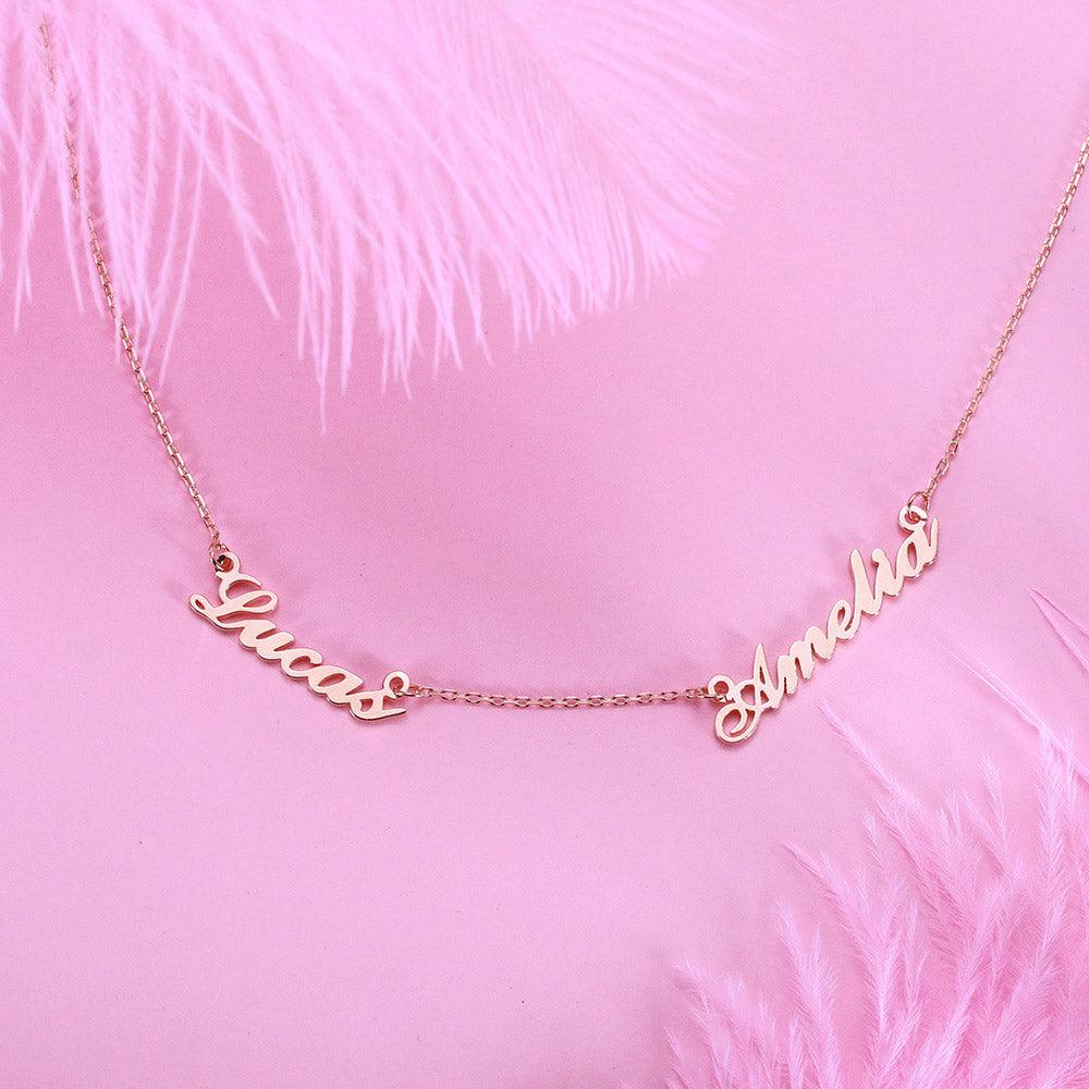 Personalized Double Name Necklace for Gift Upload