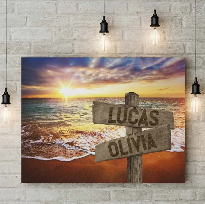 Personalized Canvas Wall Art - Ocean Dock