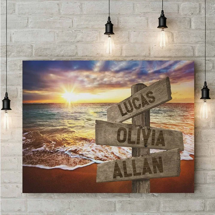 Personalized Canvas Wall Art - Ocean Dock