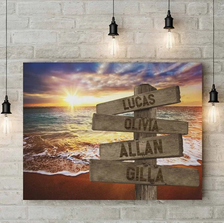 Personalized Canvas Wall Art - Ocean Dock