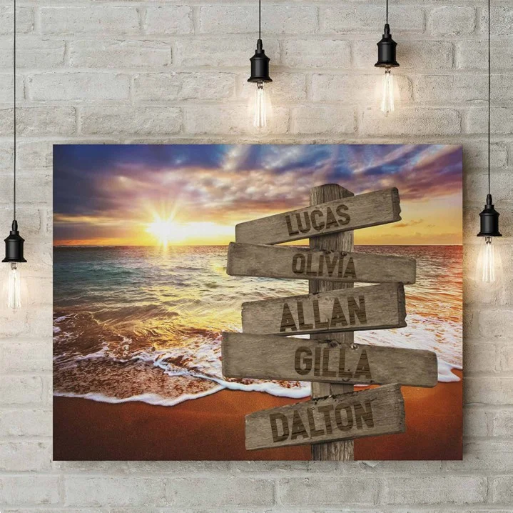 Personalized Canvas Wall Art - Ocean Dock