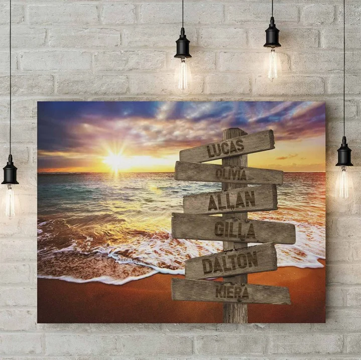 Personalized Canvas Wall Art - Ocean Dock