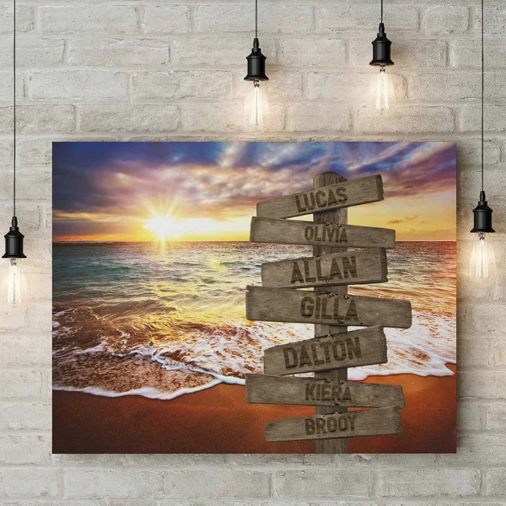 Personalized Canvas Wall Art - Ocean Dock