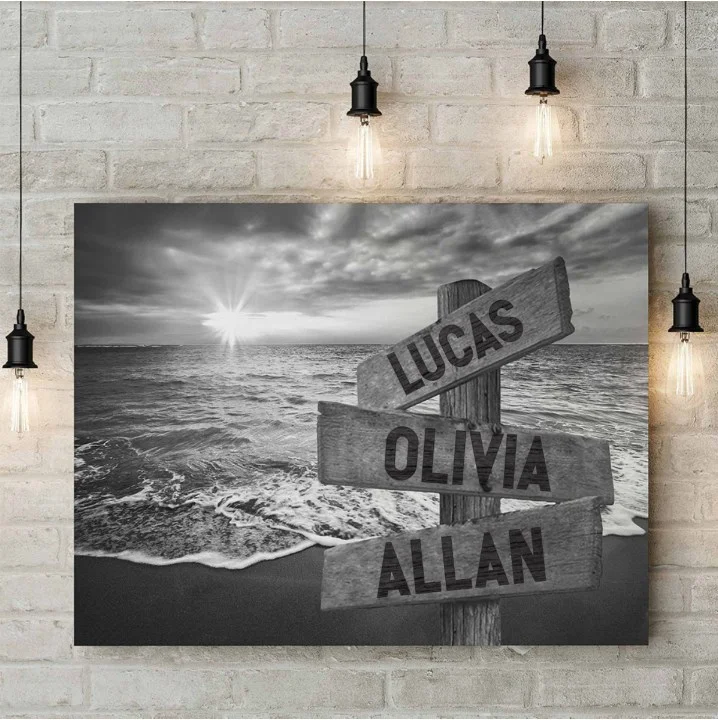 Personalized Canvas Wall Art - Ocean Dock