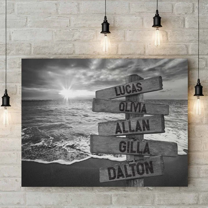 Personalized Canvas Wall Art - Ocean Dock