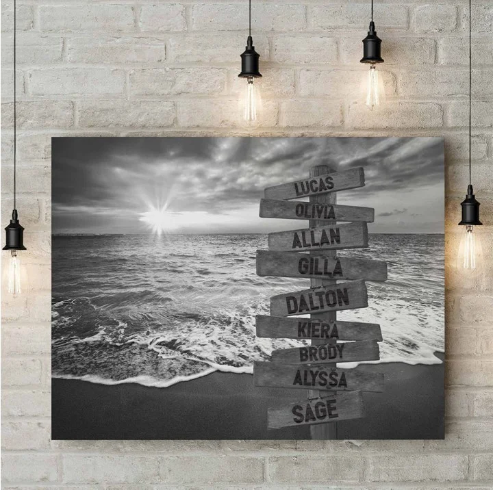 Personalized Canvas Wall Art - Ocean Dock