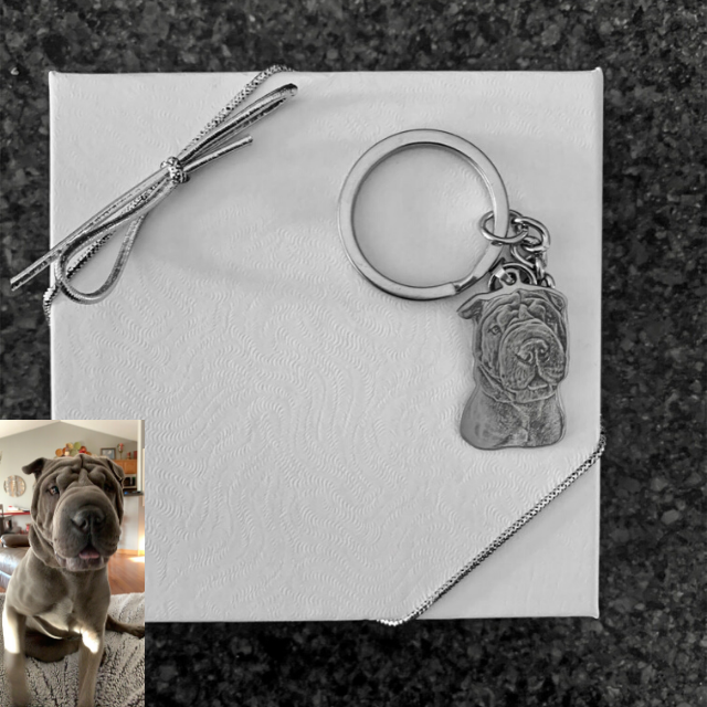 Personalized Photo Engraved Keychain