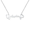 Personalized Name Stethoscope Necklace