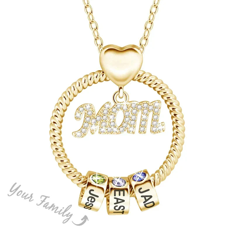 Personalized Necklace - "Ring Mom"