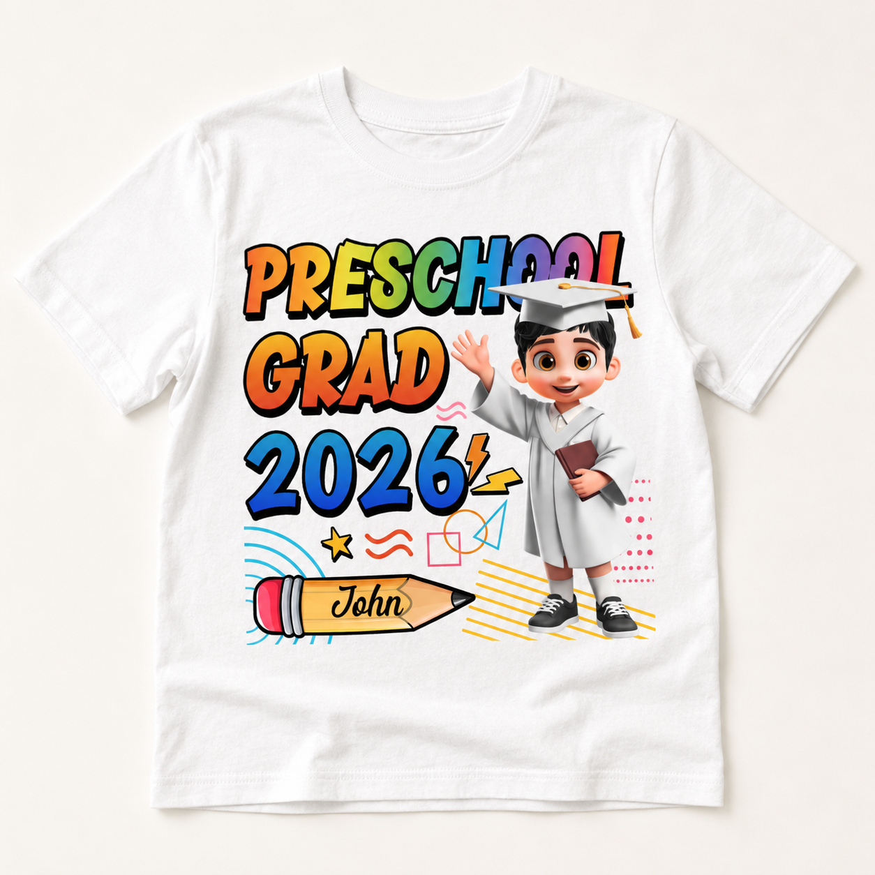 Personalized Preschool & Kindergarten Graduation Shirt