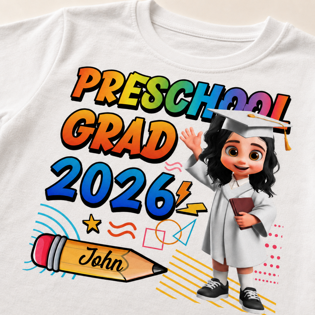 Personalized Preschool & Kindergarten Graduation Shirt