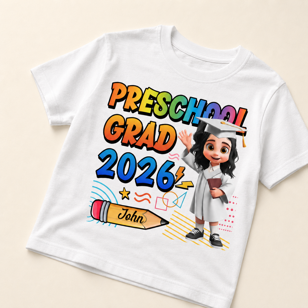 Personalized Preschool & Kindergarten Graduation Shirt