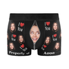 Personalized Photo Men's Boxer Briefs - Property Of Girlfriends