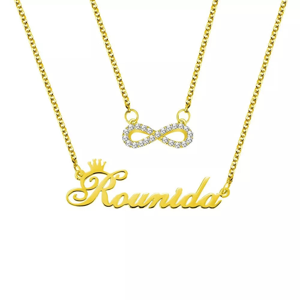 customized golden necklace