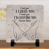 Personalized Square Shaped Stone - My Heart Is Perfect Because You Are Inside