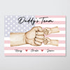 Personalized Canvas - Nation Flag Daddy‘s Team Fist Bump