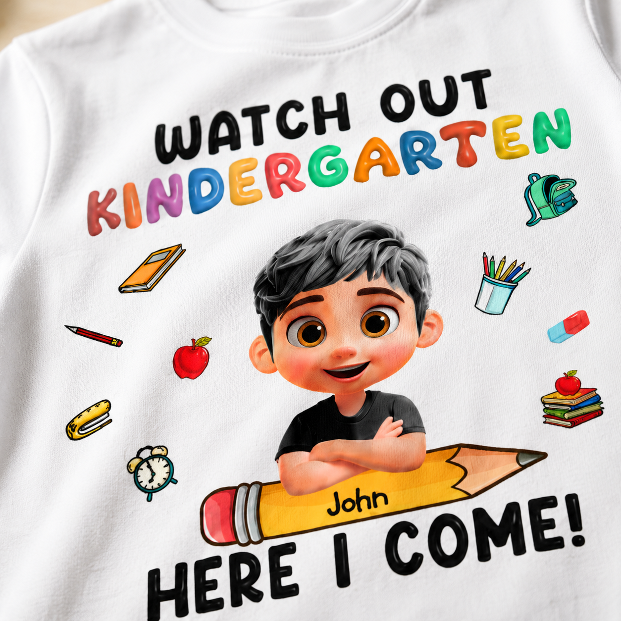 Personalized Watch Out Kindergarten T-Shirt for Kids