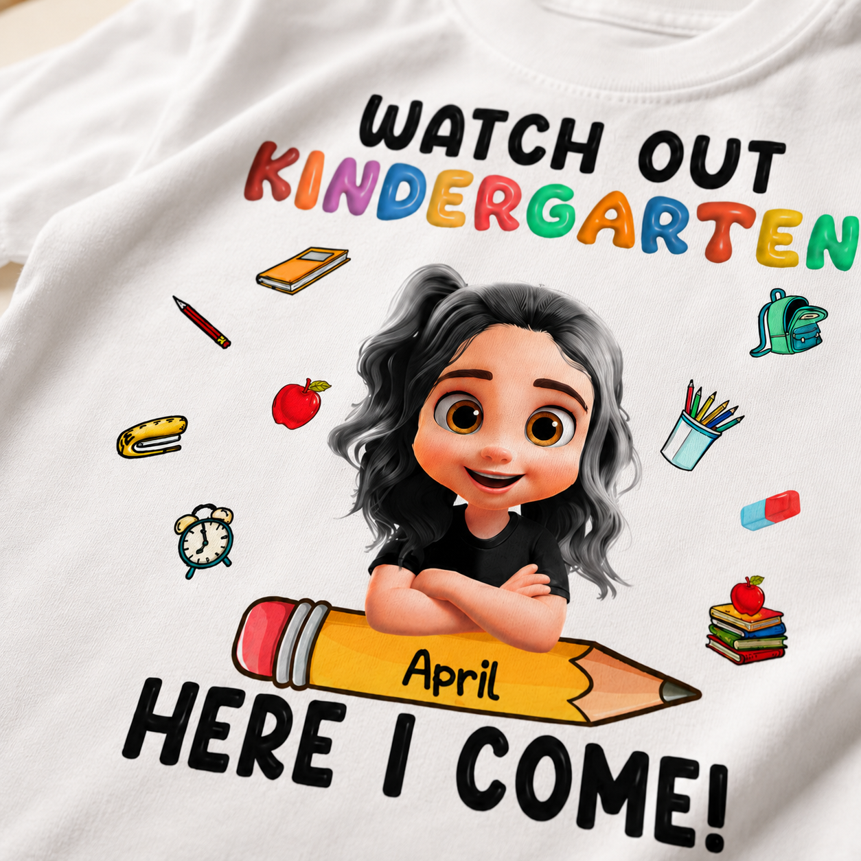 Personalized Watch Out Kindergarten T-Shirt for Kids