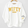 Personalized Sweatshirt With Design On Sleeve - Gift For Husband Wife, Anniversary