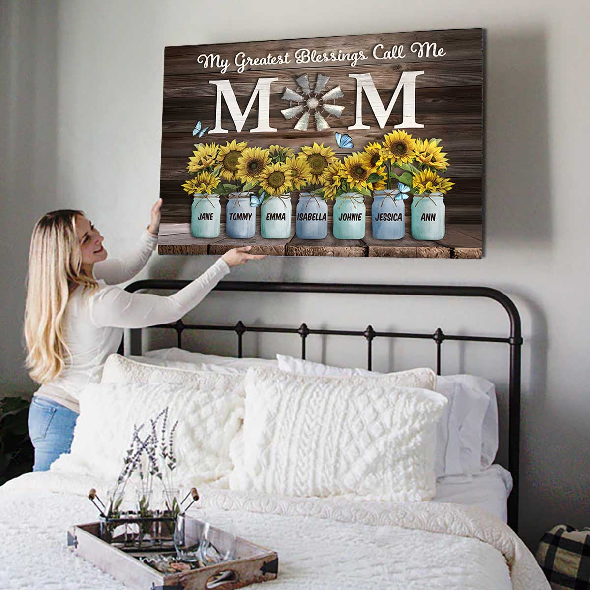 Personalized Canvas "My Greatest Blessings Call Me Mom"